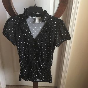 WHBM. Size medium. Polka dot shirt. Worn once.